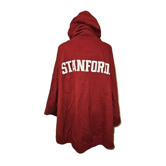 NWT! E5 Stanford Cardinal University Cotton Poncho/Hoodie Pockets Size L/XL - Picture 3 of 14